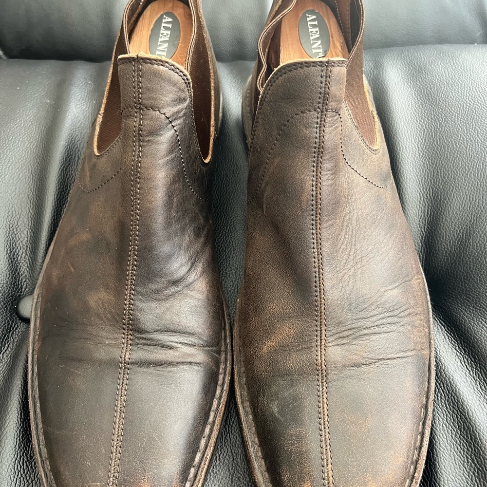 John Varvatos Distressed Leather Half Boot